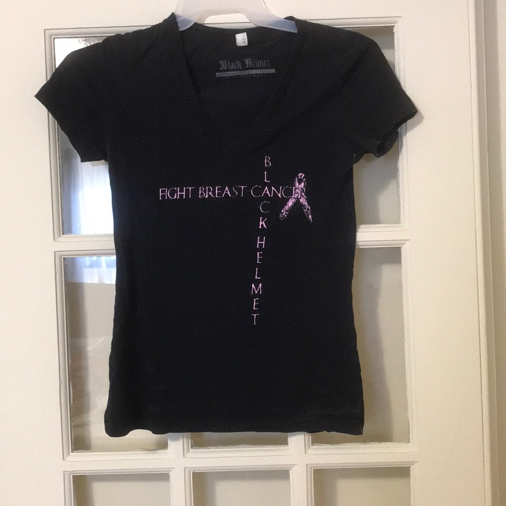 Black Helmet Breast Cancer shirt